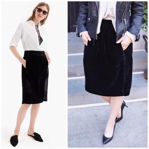 J.Crew pull on velvet skirt